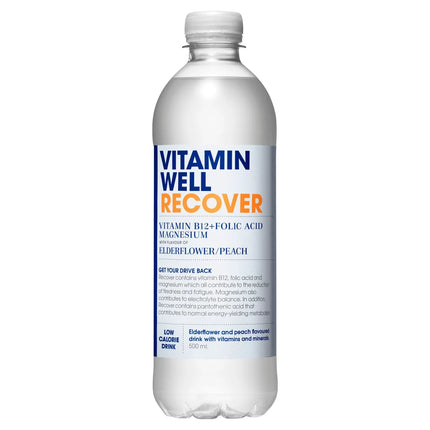 Vitamin Well Recover 12x500ml Peach & Elderflower