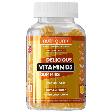 Nutrigums Natural Lemon Vitamin D3 Gummies (60 gummies)