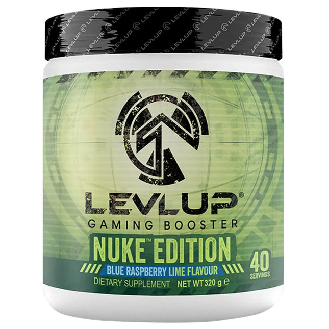LevlUp Nuke Edition (Blue Raspberry & Lime Flavour) Gaming Booster 320g
