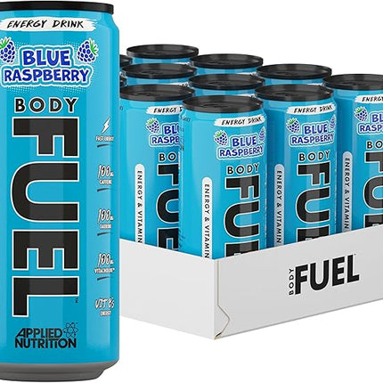 Applied Nutrition Body Fuel Energy Can 12x330ml Blue Raspberry