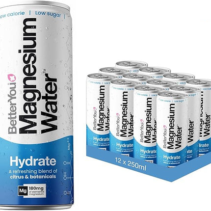 BetterYou Magnesium Water Hydrate 12x250ml Citrus & Botanicals