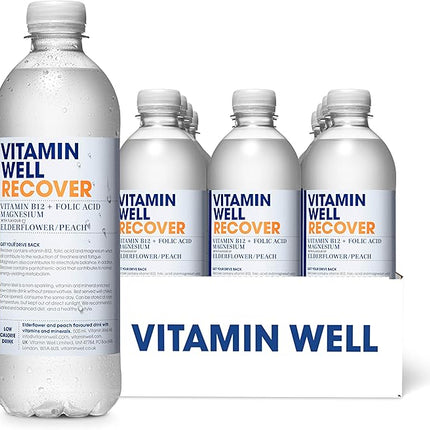 Vitamin Well Recover 12x500ml Peach & Elderflower