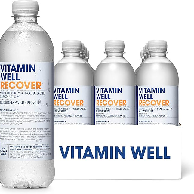 Vitamin Well Recover 12x500ml Peach & Elderflower