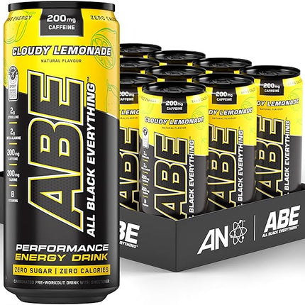 Applied Nutrition ABE (All Black Everything) Carbonated Can 12x330ml Cloudy Lemonade