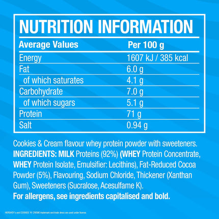 Cellucor C4 Whey Protein 770g Hershey's Cookies & Cream