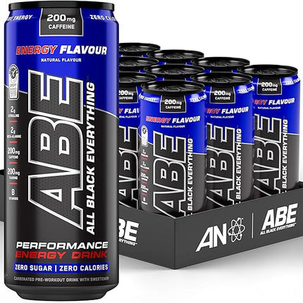 Applied Nutrition ABE (All Black Everything) Carbonated Can 12x330ml Energy