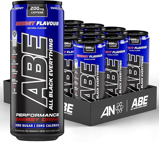 Applied Nutrition ABE (All Black Everything) Carbonated Can 12x330ml Energy