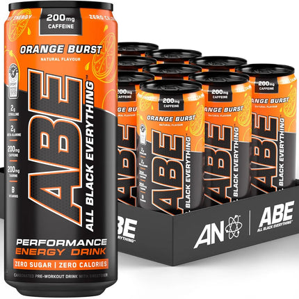 Applied Nutrition ABE (All Black Everything) Carbonated Can 12x330ml Orange Burst