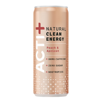Actiph Acti+ Clean Energy Drink Peach & Apricot 250ml - Case of 12