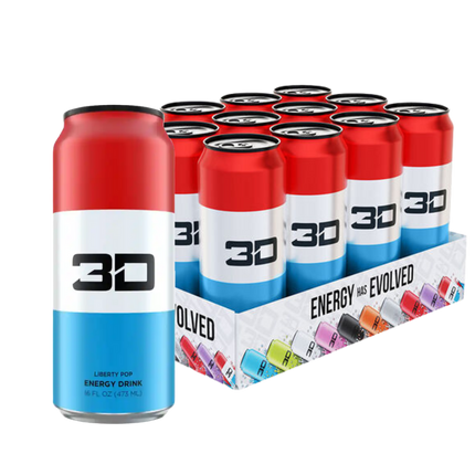 3D Energy Drink Liberty Pop 473ml - Case of 12