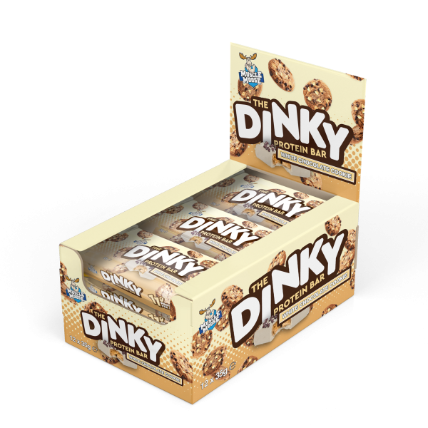 Muscle Moose The Dinky Protein Bar White Chocolate Cookie Flavour Bar 35g - Case of 12