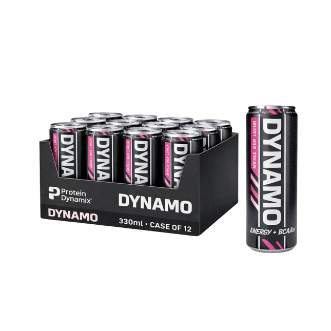 Protein Dynamix Dynamo Mixed Berry Energy Drink 330ml - Case of 12