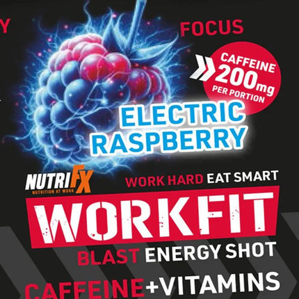 NutriFX Workfit Electric Raspberry Blast Energy Shot (6 x 60ml multipack)