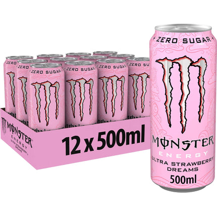 Monster Energy Zero Sugar 12x500ml Ultra Strawberry Dreams