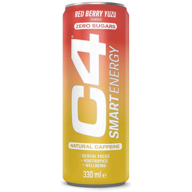 Cellucor C4 Smart Energy Carbonated 12x330ml Red Berry Yuzu