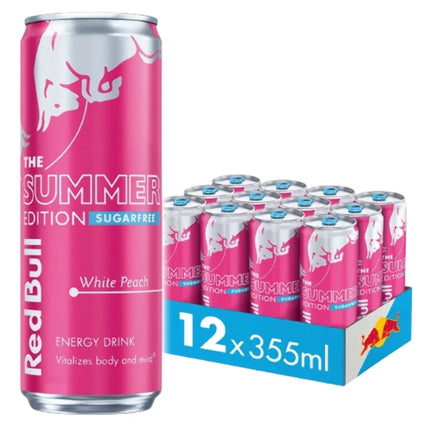 Red Bull Sugar Free 12x355ml White Peach