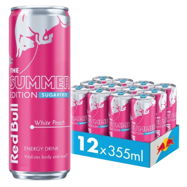 Red Bull Sugar Free 12x355ml White Peach